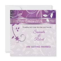 Invitation de mariage florale romantique