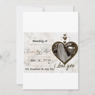 Invitation de mariage florale romantique | Élégant