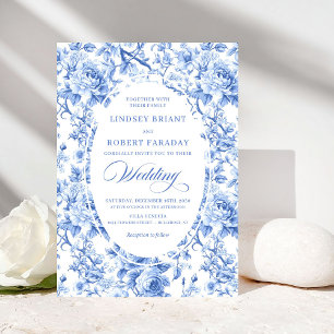 Invitation de mariage formelle classique avec toil