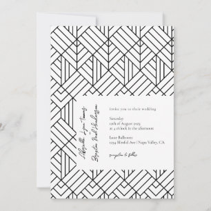 Invitation de mariage géométrique simple
