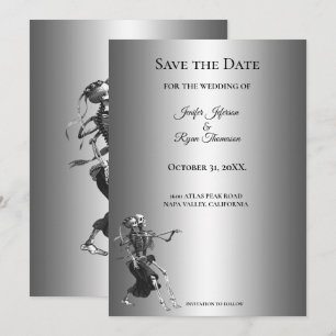Invitation de mariage gothique Halloween à conserv