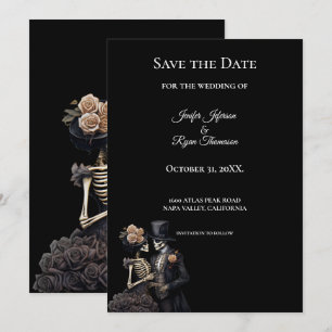 Invitation de mariage gothique Halloween à conserv
