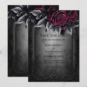 Invitation de mariage gothique Halloween à conserv