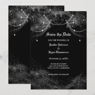 Invitation de mariage gothique Halloween pour sauv