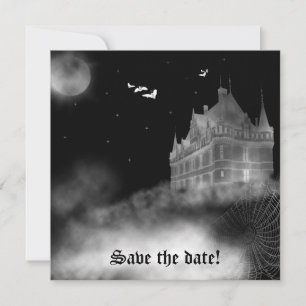 Invitation de mariage gothique vampire de château 