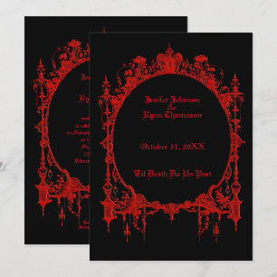 Invitation de mariage Halloween