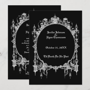 Invitation de mariage Halloween