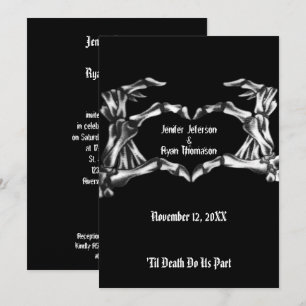Invitation de mariage Halloween