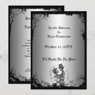 Invitation de mariage Halloween