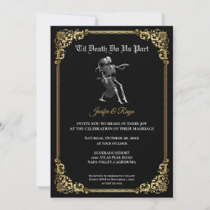 Invitation de mariage Halloween Dark Gothic