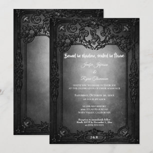 Invitation de mariage Halloween gothique sombre