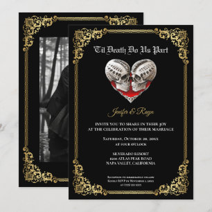 Invitation de mariage Halloween gothique sombre
