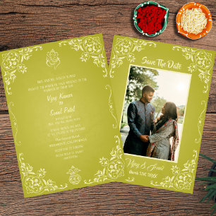 Invitation de mariage hindou indien avec image per