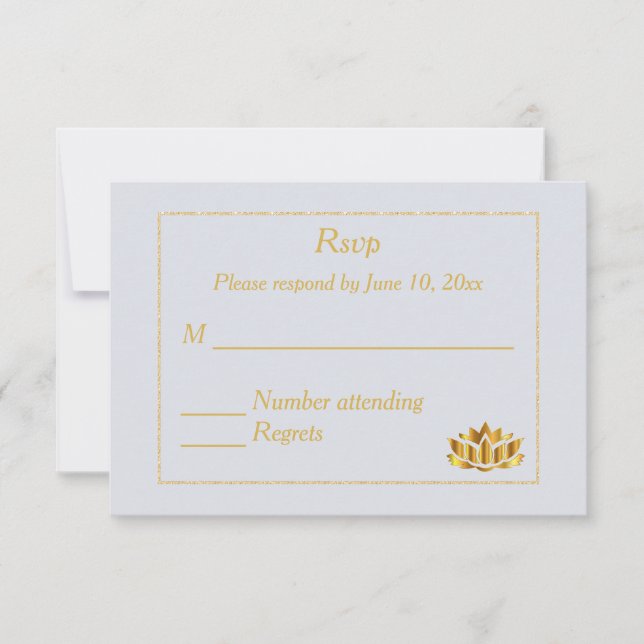 Invitation de mariage hindou indien en marbre (Devant)