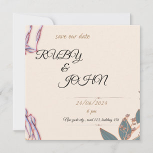 invitation de mariage hivernal