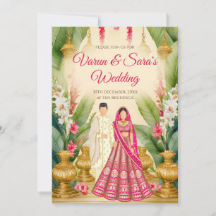 Invitation de mariage indien & carte de mariage in