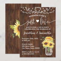 Invitation de Mariage Intime Tournesol Rien de Fan