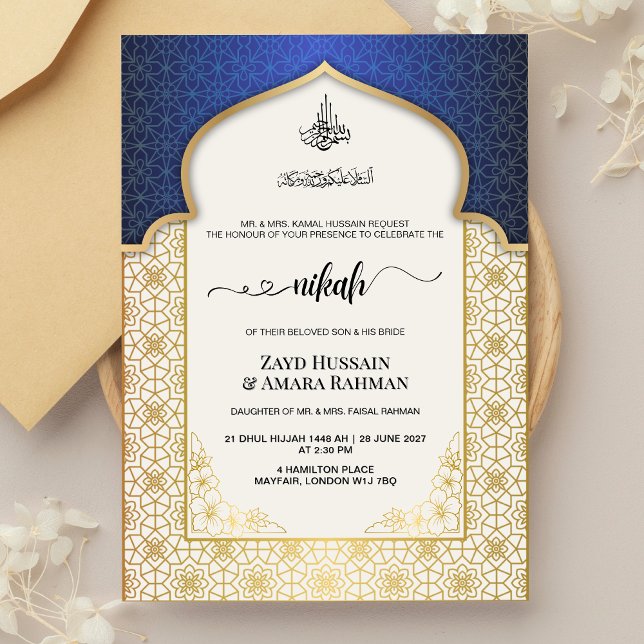 Invitation de mariage islamique | 6 couleurs de to (Créateur téléchargé)