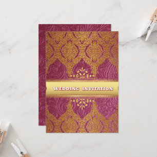 Invitation de mariage islamique florale à texture 