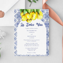 Invitation de mariage italienne Lemon La Dolce Vit