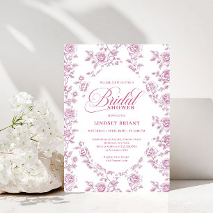 Invitation de mariage Luxe Rose Gold Fleurs Roses