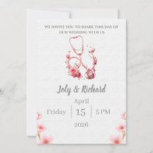 invitation de mariage médical