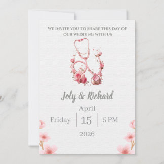invitation de mariage médical