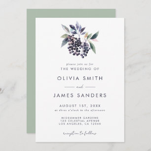 Invitation de mariage minimal Berry