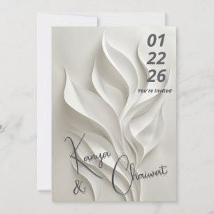 Invitation de mariage minimaliste abstraite