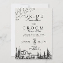 Invitation de mariage moderne