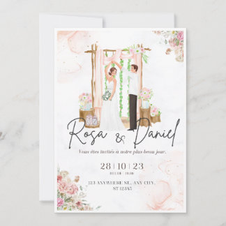 Invitation de mariage moderne