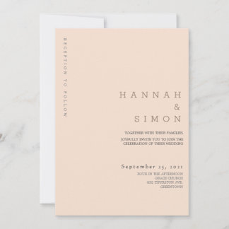 Invitation de mariage moderne minimaliste