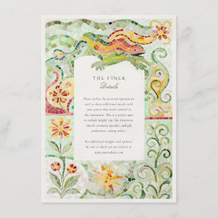 Invitation de mariage mosaïque inspirée de Gaudí à