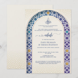 Invitation de mariage Nikah élégante – Arche sarce