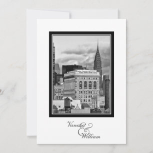 Invitation de mariage NYC Skyline Chrysler Flatiro
