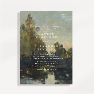 Invitation de mariage paysage d'art fin