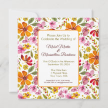 Invitation de mariage personnalisée à l'aquarelle