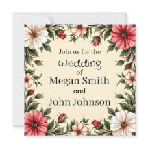 Invitation de mariage personnalisée avec élégante 
