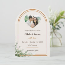 Invitation de mariage personnalisée avec photo rus