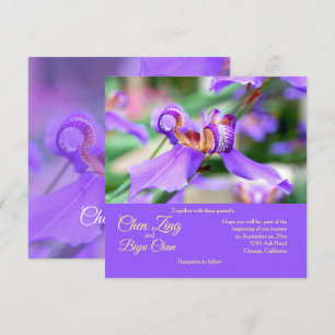 Invitation de mariage personnalisée Iris japonais