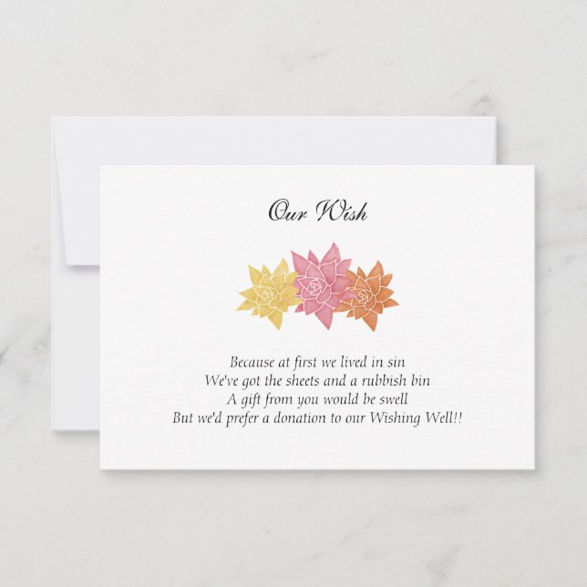 Invitation de mariage personnalisée 'Notre Vœu' (Devant)