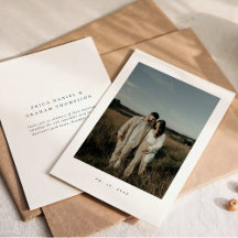 Invitation de mariage photo classique formelle
