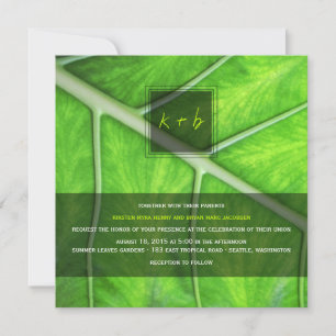 Invitation de mariage Photographie de la nature Fe