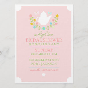 Invitation de mariage Pink High Tea