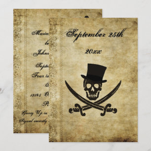 Invitation de mariage pirate