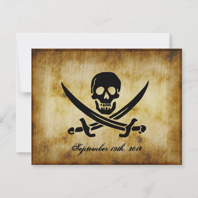 Invitation de mariage pirate (Devant)