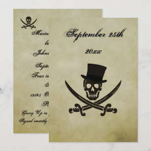 Invitation de mariage pirate