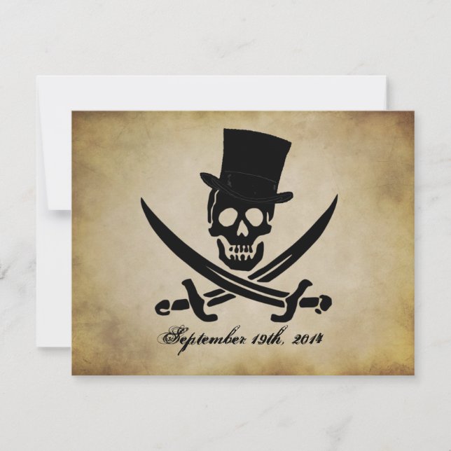 Invitation de mariage pirate (Devant)