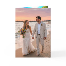Invitation de mariage pliable Tropical Beach