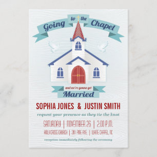 Invitation de mariage pour aller à la chapelle